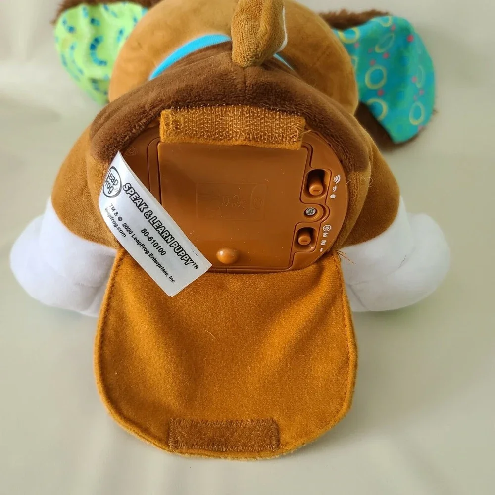 Leap Frog Speak and Learn Brown White Green Big Eyed Puppy